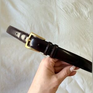 Allen Edmonds 40” | Dk Brown Leather Polished Cobbler Belt 24015 Handcrafted USA